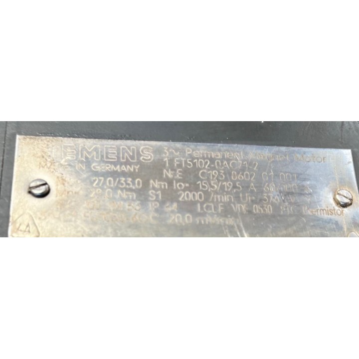 Moteur SIEMENS 1FT5102-0AC71-2