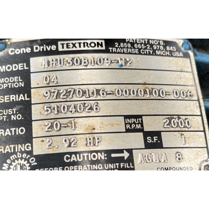 TEXTRON MHU30B109-W2