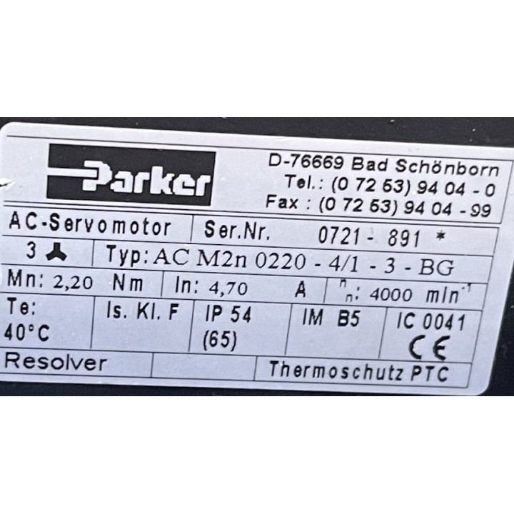Moteur Parker AC M2n 0220-4/1-3-BG
