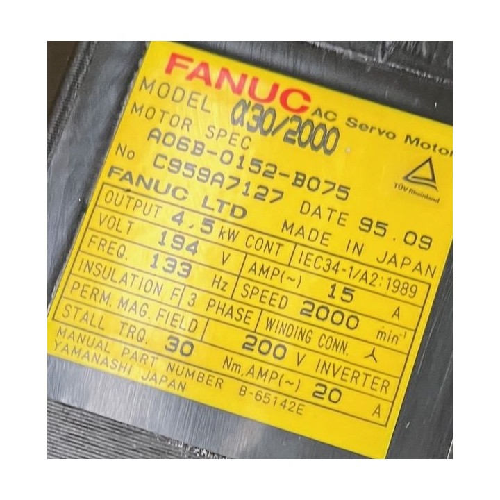 Moteur MODELa30/2000 FANUC A06B-0152-B075