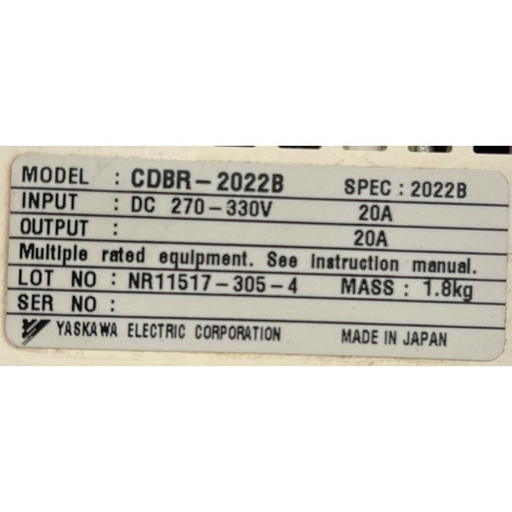 Variateur YASKAWA CDBR-2022B