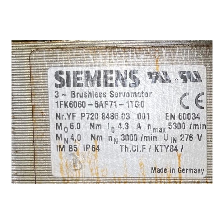 Moteur SIEMENS 1FK6060-6AF71-1TG0