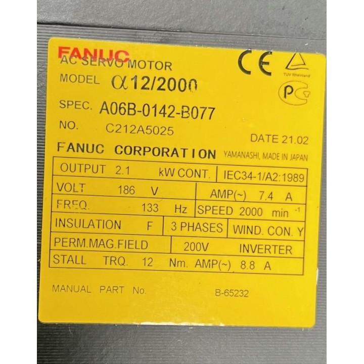 FANUC model 12/2000 FANUC A06B-0142-B077