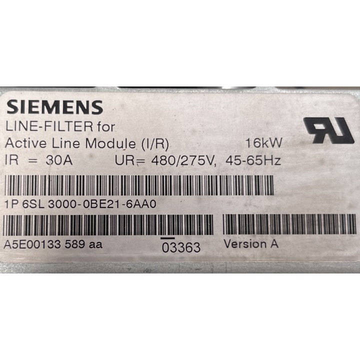 Filtre SIEMENS 6SL3000-0BE21-6AA0
