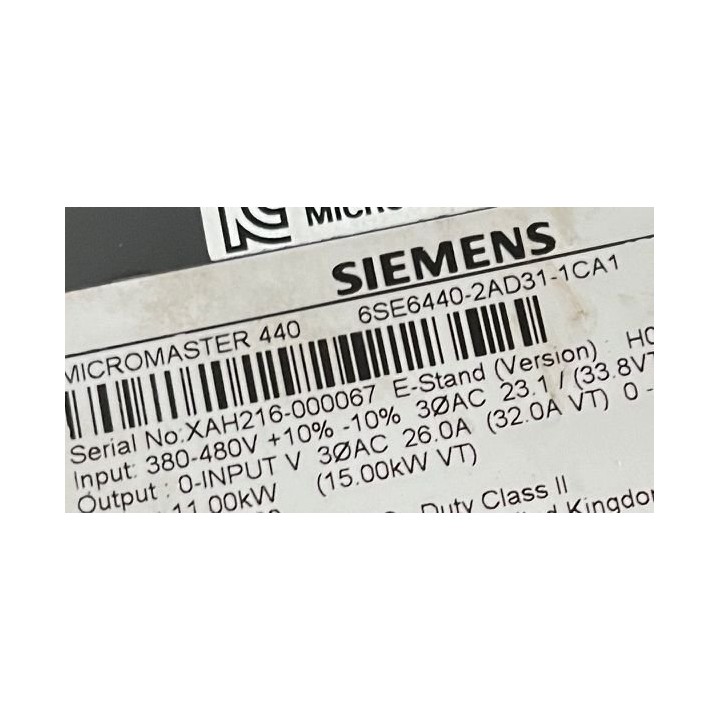 SIEMENS MICROMASTER 440 SIEMENS 6SE6440-2AD31-1CA1
