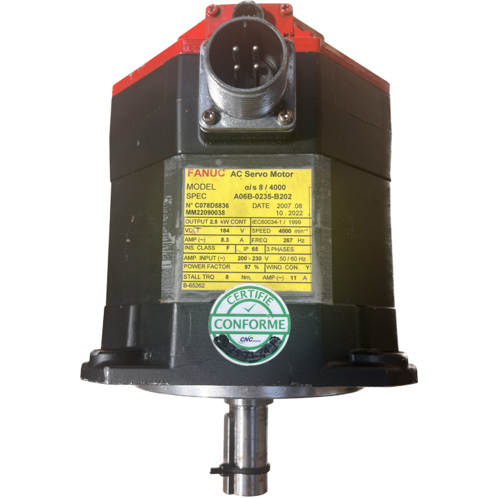 Moteur Fanuc A06B-0235-B202 avec codeur A860-2005-T301