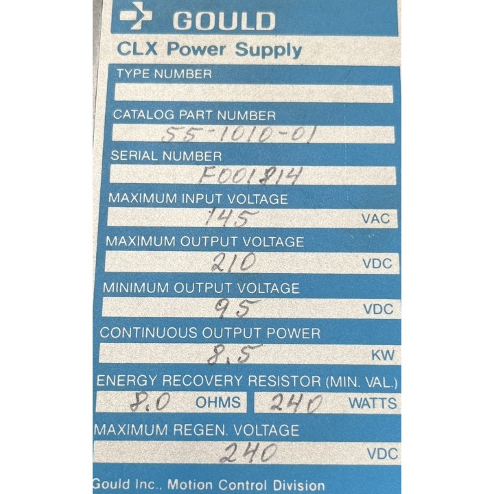 Alimentation GOULD CLX POWER 55-1010-01