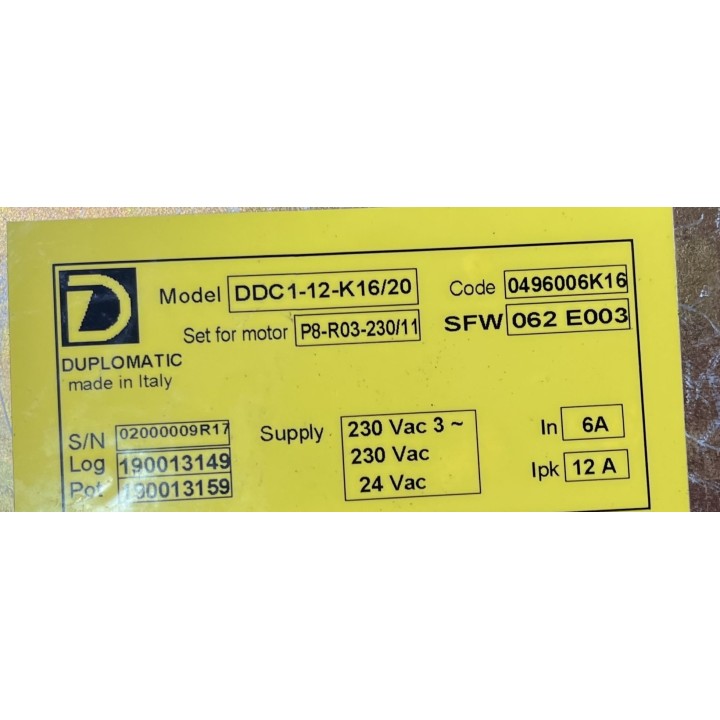 Variateur DUPLOMATIC DDC1-12-K16/20