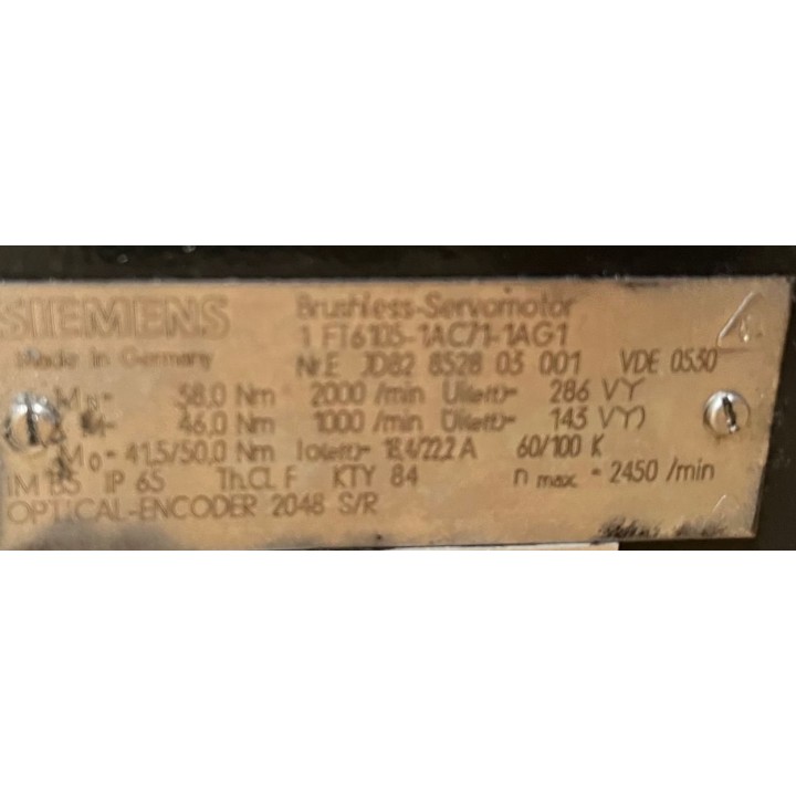 Moteur occasion SIEMENS ref./ 1FT6105-1AC71-1AG1