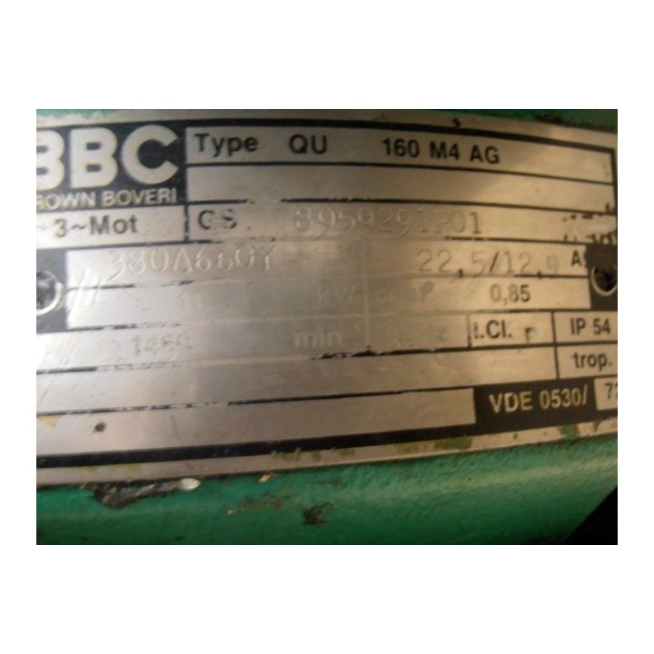 MOOG HP-R18A1-RKP045KM28F2Y00 pump with BBC QU 160 M4 AG motor