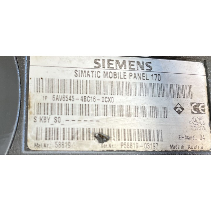 SIMATIC MOBILE PANEL 170 SIEMENS 6AV6545-4BC16-0CX0