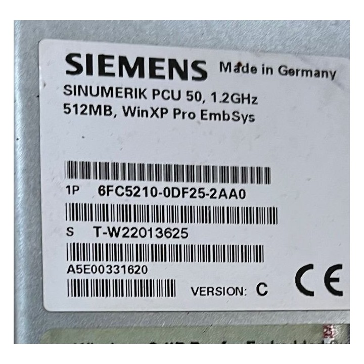 SINUMERIK PCU 50 SIEMENS 6FC5210-0DF25-2AA0