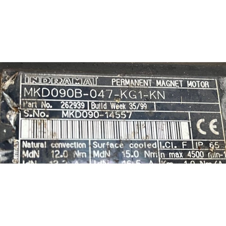 Permanent magnet motor INDRAMAT MKD090B-047-KG1-KN