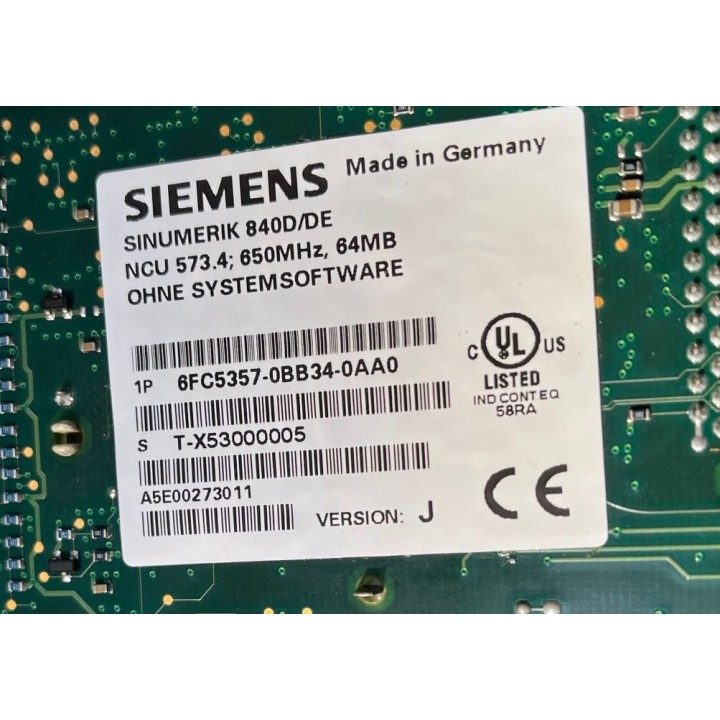 Carte SINUMERIK 840D/DE NCU 573.4 SIEMENS 6FC5357-0BB34-0AA0