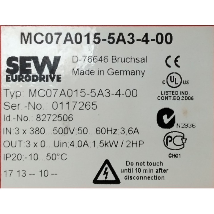 Variateur SEW MC07A015-5A3-4-00