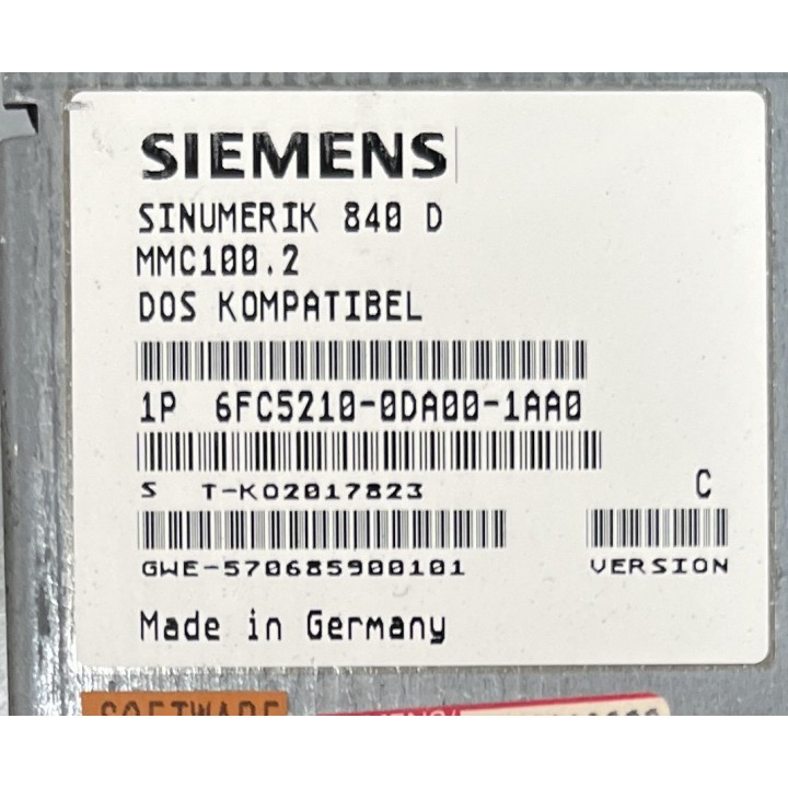 Ensemble Siemens Ecran 6FC5203-0AB20-1AA0 + CN 840 D 6FC5210-0DA00--1AAD