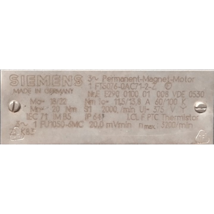 Servomoteur siemens FT5076-0AC71-2-Z