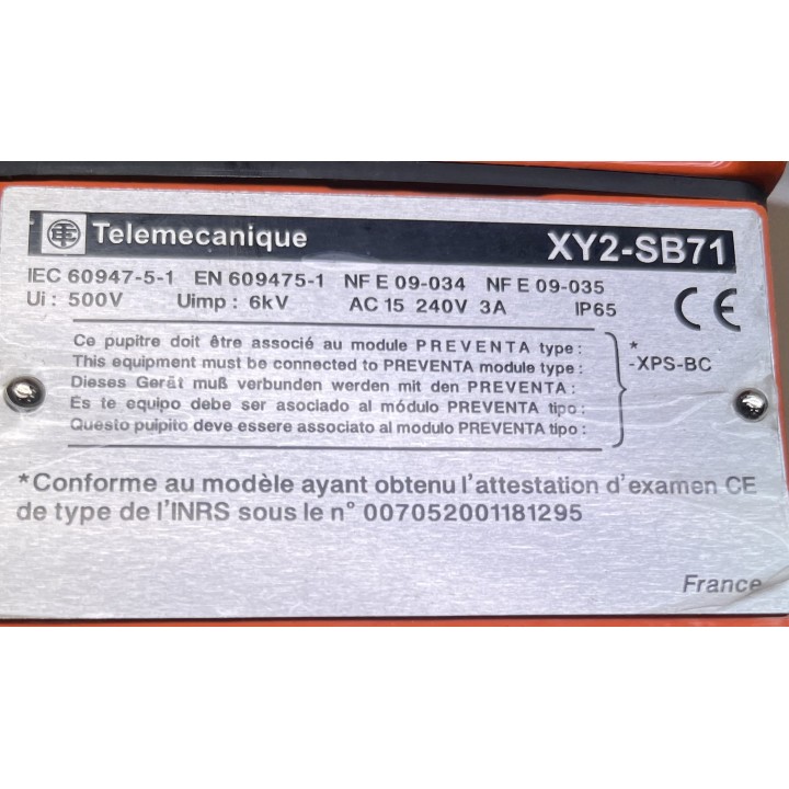 Schneider Electric Preventa XY2 poste de commande à deux mains