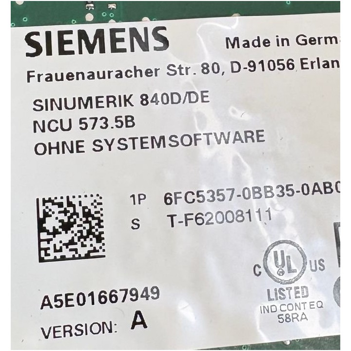 SINUMERIK 840D/DE SIEMENS 6FC5357-0BB35-0AB0