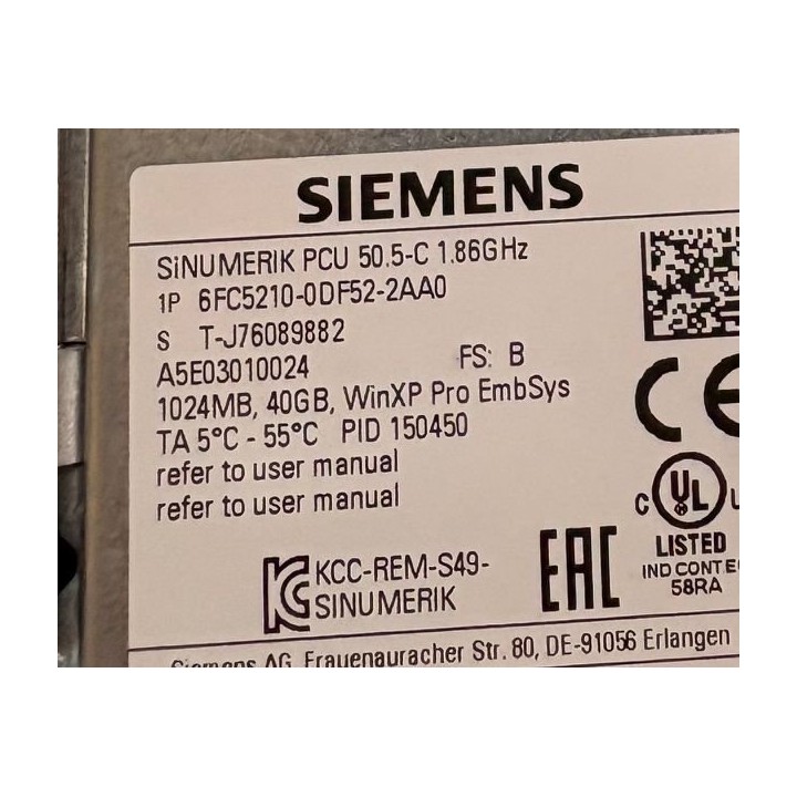 SIEMENS 6FC5210-0DF52-2AA0