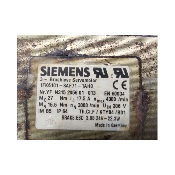Moteur siemens 1FK6101-8AF71-1AH0