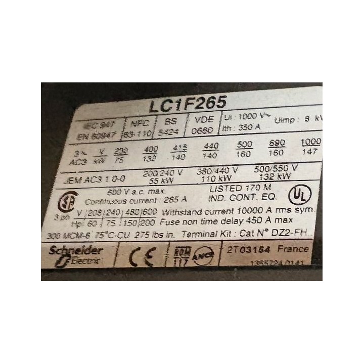 TELEMECANIQUE LC1F265 TELEMECANIQUE LC1 F265