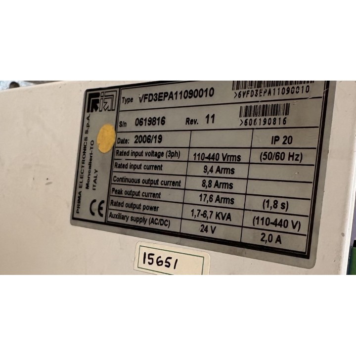 Variateur Prima Electronics VFD3EPA11090010