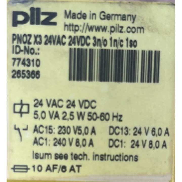 PILZ PNOZ X3 3S 1O 774310 Relais de securite