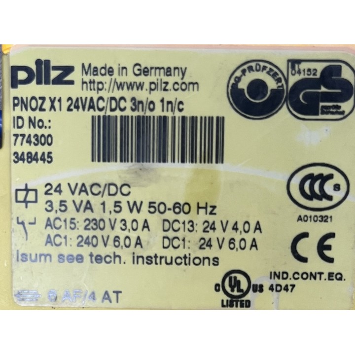 Relais Pilz PNOZ X1 774300