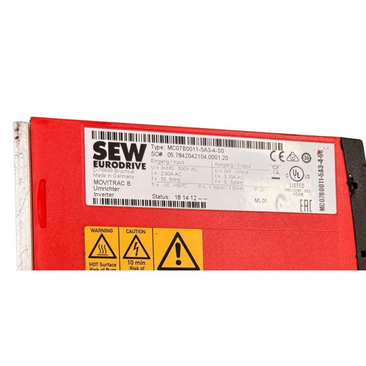 Variateur SEW MC07B0011-5A3-4-S0