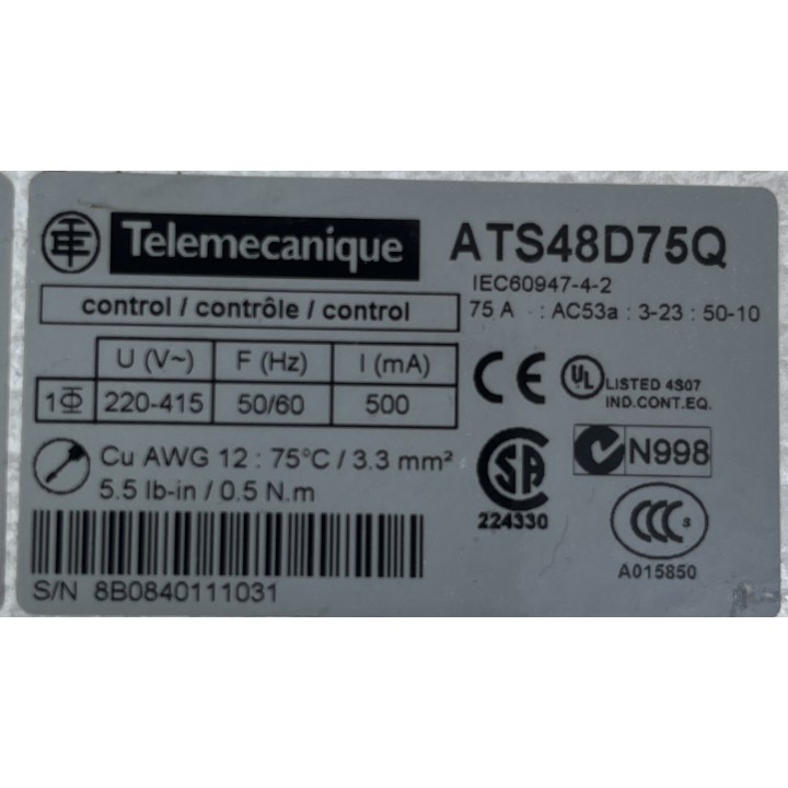 Schneider électrique ATS48D75Q