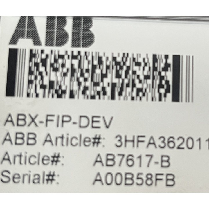 ABB Control FIPIO Board ABX-FIP-DEV / 3HFA362011 / AB7617-B