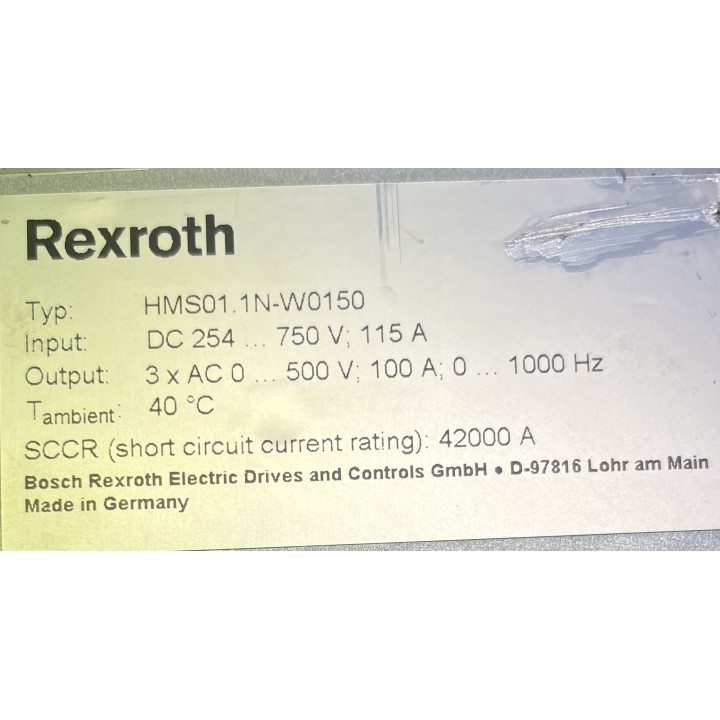 Onduleur R911297164 - REXROTH - HMS01.1N-W0150-A-07-NNNN