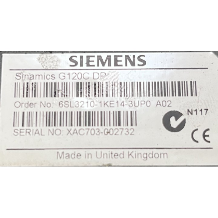 SIEMENS SINAMICS G120C DP 6SL3210-1KE14-3UP0 A02