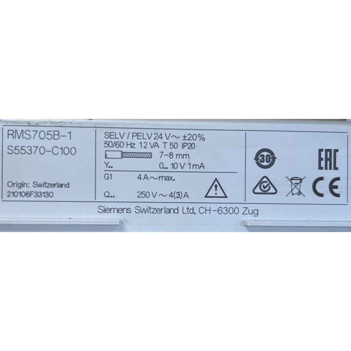 Module de contrôle Siemens RMS705B Code S55370-C100