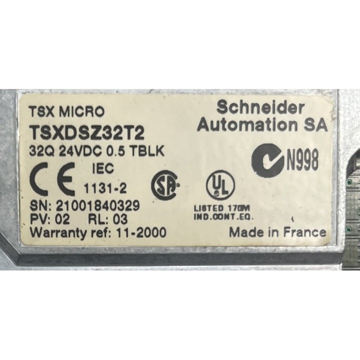 Module 32 Sorties statiques 24VCC/0,5A protégées sur bornier TSXDSZ32T2