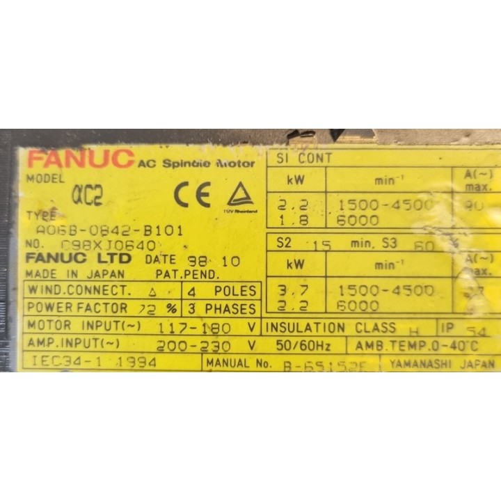 AC spindle drive FANUC A06B-0842-B101