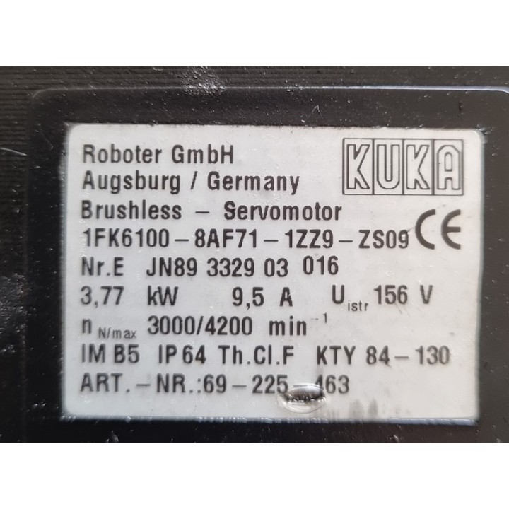Brushless motor KUKA 1FK6100-8AF71-1ZZ9-ZS09