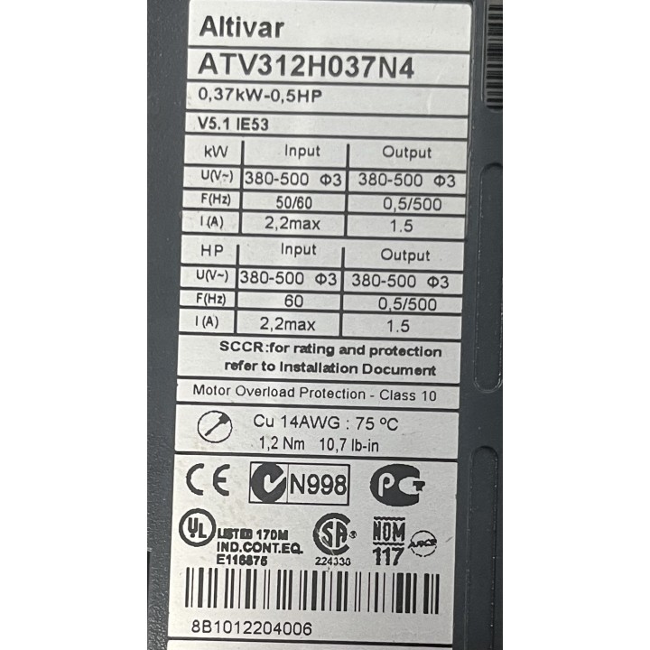 Variateur Schneider Electric ATV312H037N4