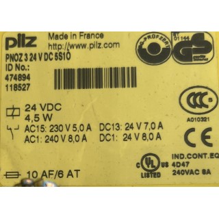 PILZ PNOZ 3 474894 RELAIS DE SÉCURITÉ