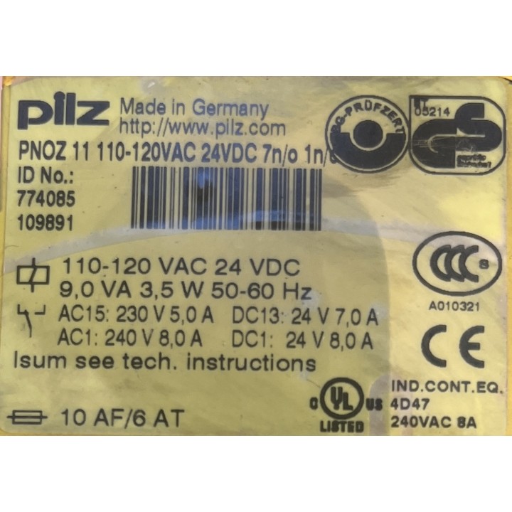 Relais PILZ PNOZ 11 774085