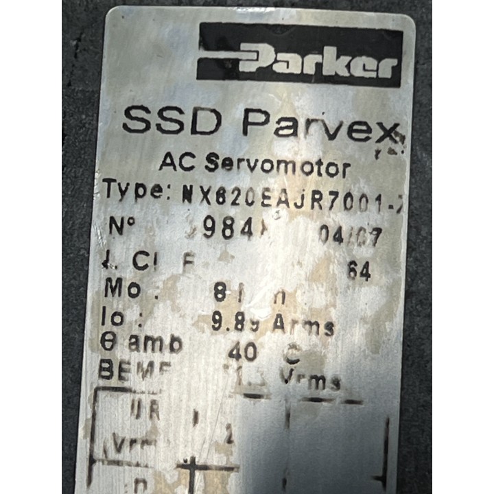 Moteur Parvex  SSD NX820 AC Servo Motor - 15Nm 230/400V - NX820EAJR7001