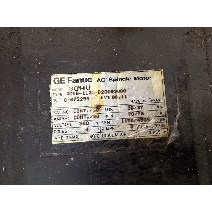 Moteur de broche model 30HV FANUC A06B-1130-B200#3000