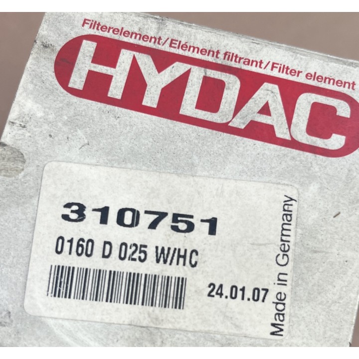 Élément filtrant Hydac 310751 - 0160D025W/HC