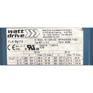 Motoréducteur WATT DRIVE B31 IL.2.2