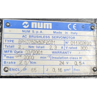 Moteur NUM BPH0752N5DF2C01