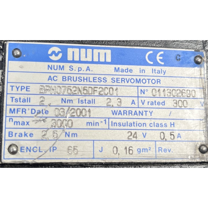 Moteur NUM BPH0752N5DF2C01