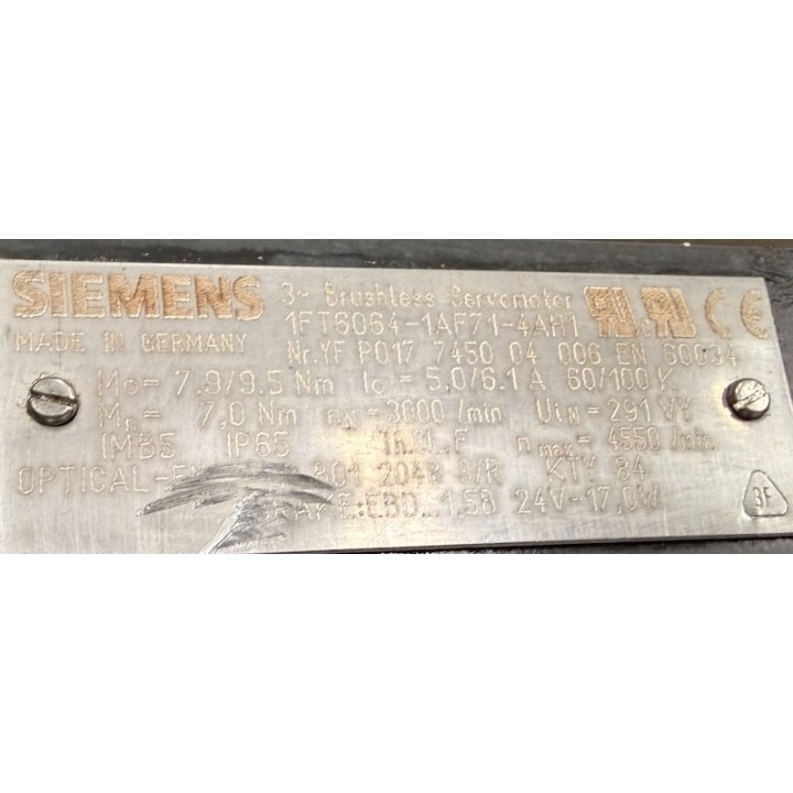 Moteur SIEMENS 1FT6064-1AF71-4AH1