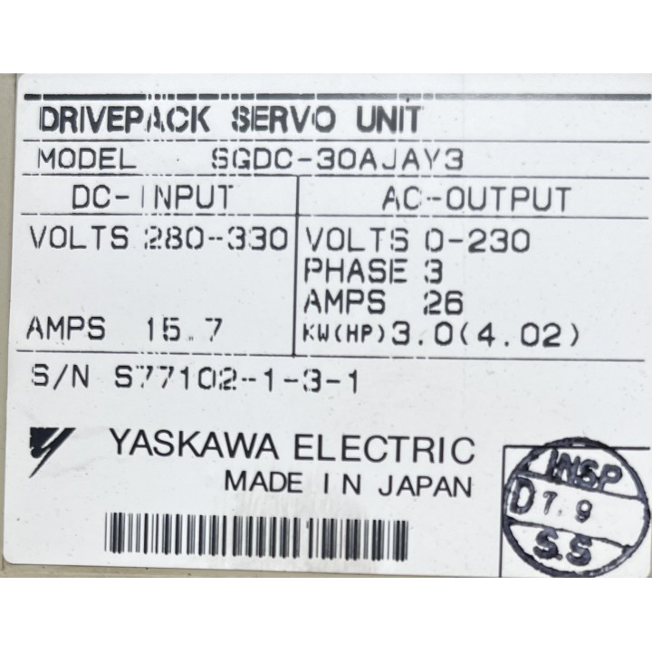 Variateur YASKAWA SGDC-30AJA