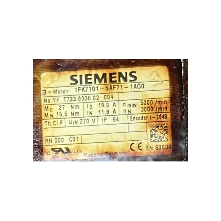 Moteur siemens 1FK7101-5AF71-1AG0